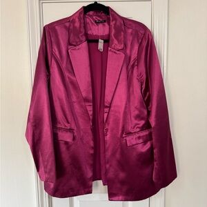 Versona Fuchsia Satin Blazer